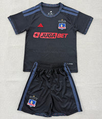Colo-Colo 26/27 Black/Blue Away Kids Jersey Set
