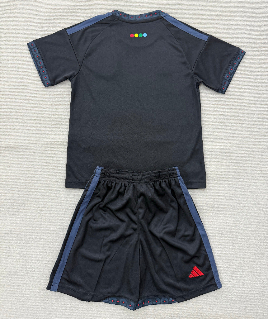Colo-Colo 26/27 Black/Blue Away Kids Jersey Set