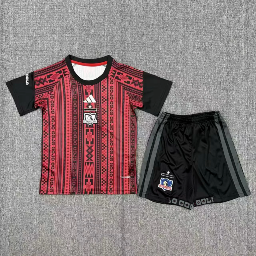Colo-Colo 26/27 Red Pre Match Training Kids Jersey Set