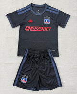 Colo-Colo 26/27 Solid Black/Blue Away Kids Jersey Set