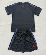 Colo-Colo 26/27 Solid Black/Blue Away Kids Jersey Set