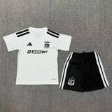 Colo-Colo 26/27 White/Black Home Kids Jersey Set