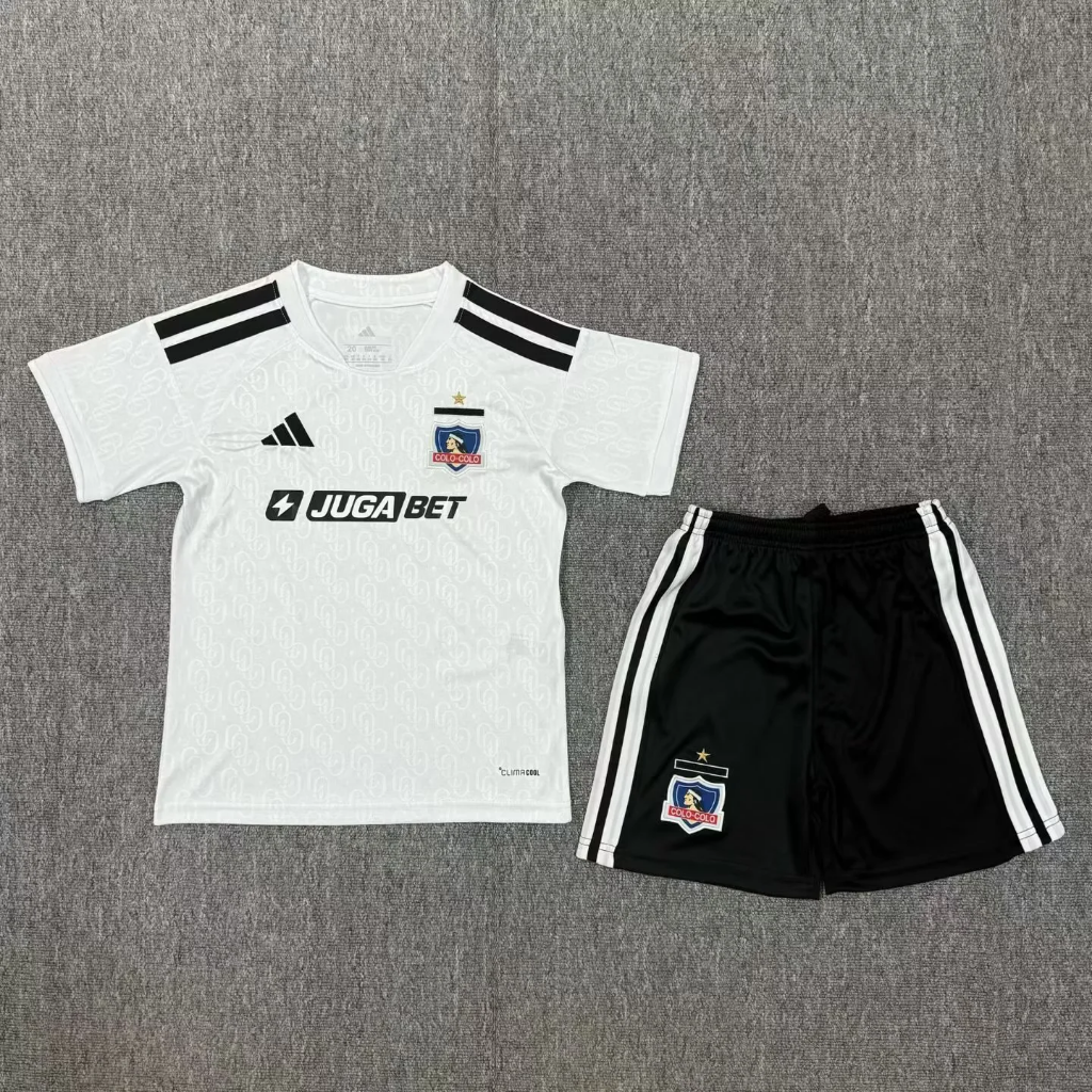 Colo-Colo 26/27 White/Black Home Kids Jersey Set
