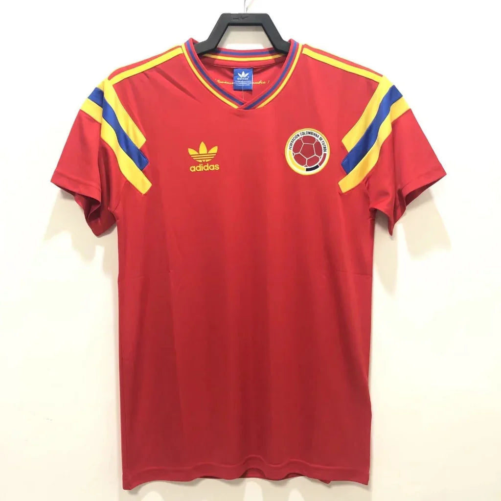 Colombia 1990/91 Red/Yellow/Blue Away Jersey