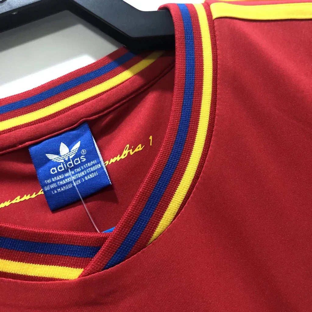 Colombia 1990/91 Red/Yellow/Blue Away Jersey