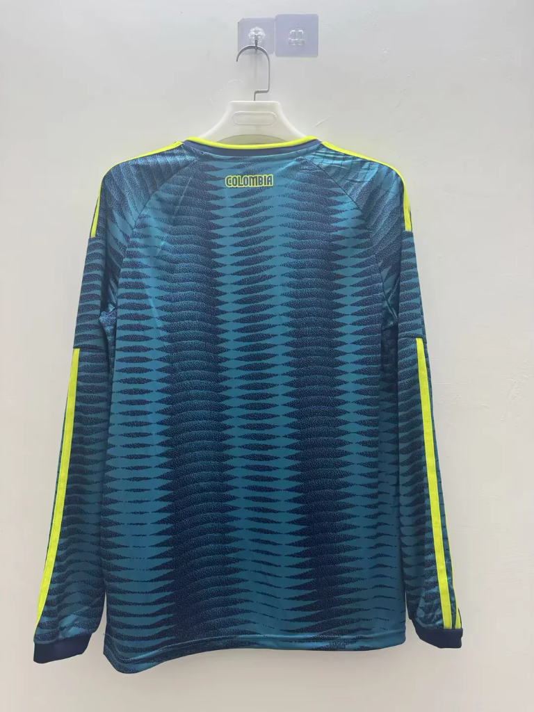 Colombia 2026 Deep Blue/Bright Yellow World Cup Away Long Sleeve Jersey