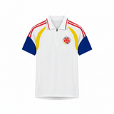 Colombia 2026 White/Red Stripes Training Polo Jersey