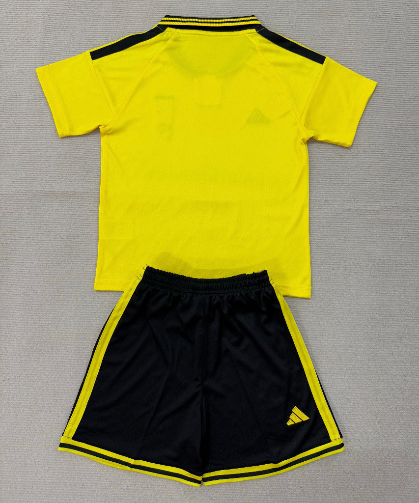 Colombia 26/27 Bright Yellow/Black Home Kids Jersey Set
