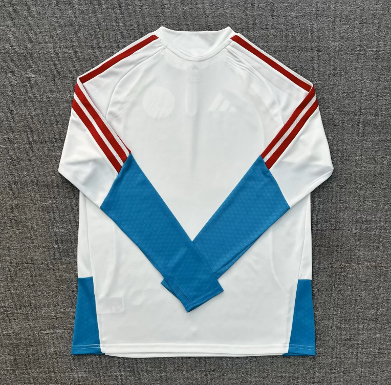 Colombian 2026 White/Blue/Yellow/Red Tiro Training Long Sleeve Jersey