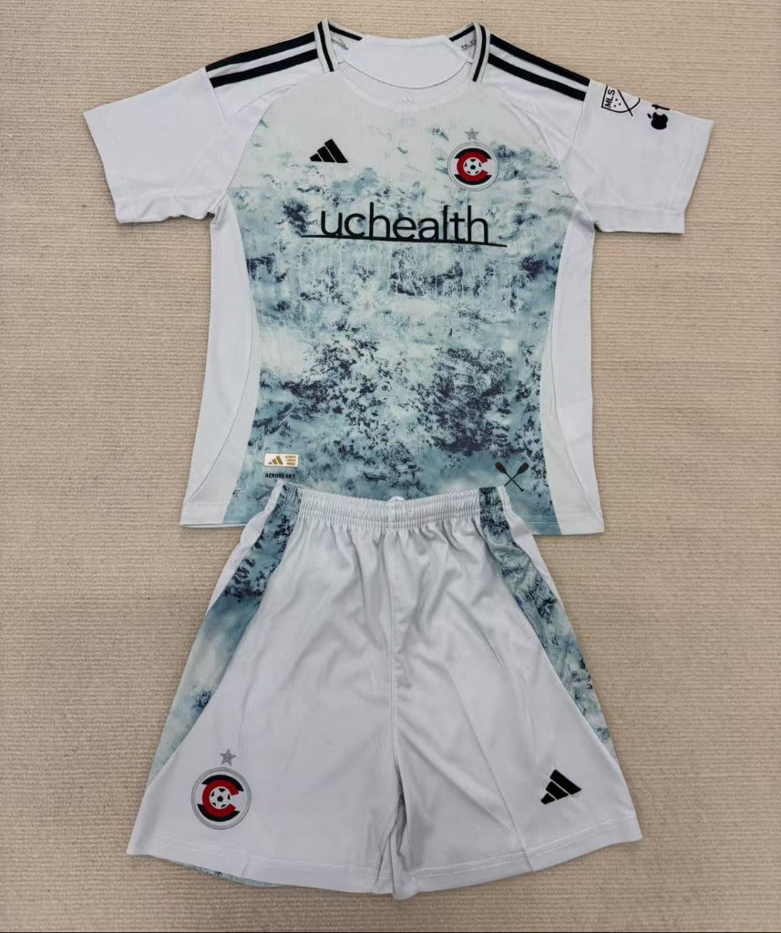 Colorado Rapids 25/26 White Away Kids Jersey Set