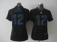 Colts 2021/22 Luck #12 Black/Blue Women NFL Jersey