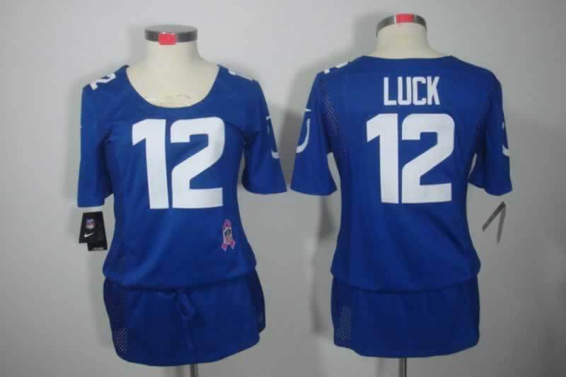 Colts 2021/22 Luck #12 Blue/White Women NFL Jersey