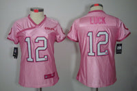 Colts 2021/22 Luck #12 Rose Pink/White Women NFL Jersey