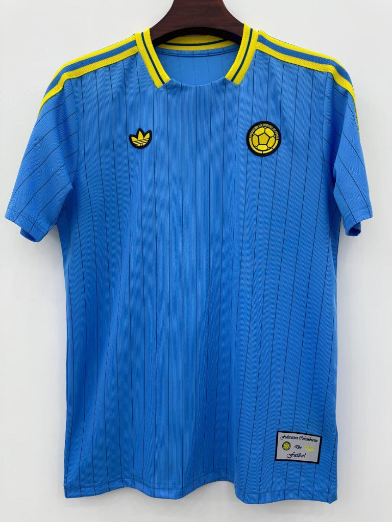 Colombia 2026 Blue/Black Vertical Stripes Jersey