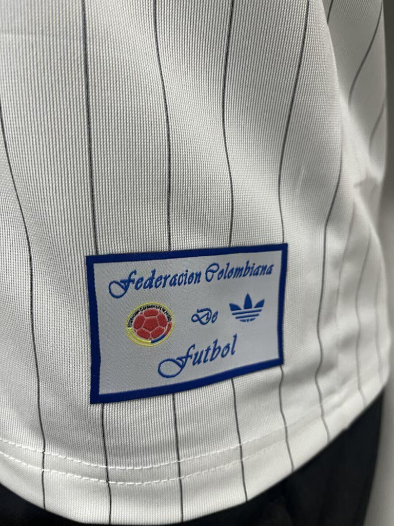 Colombia 2026 White/Gray Vertical Stripes Jersey