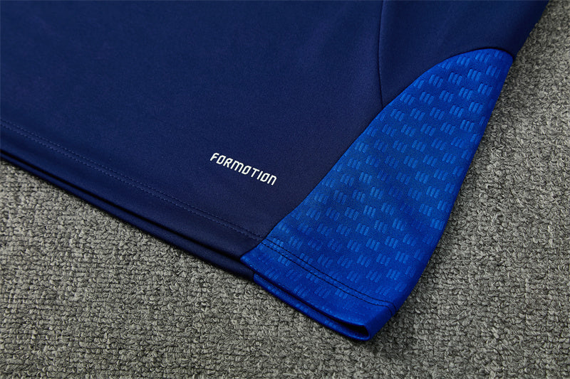 Columbia 26/27 Sapphire Blue/Navy with Red Stripes Training Tracksuit Set