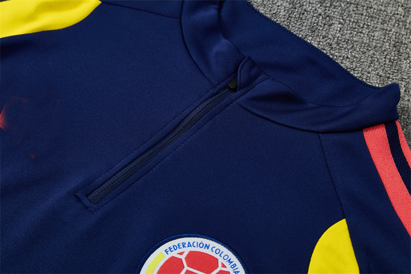Columbia 26/27 Sapphire Blue/Navy with Red Stripes Training Tracksuit Set