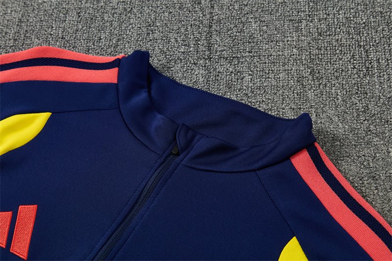 Columbia 26/27 Sapphire Blue/Navy with Red Stripes Training Tracksuit Set