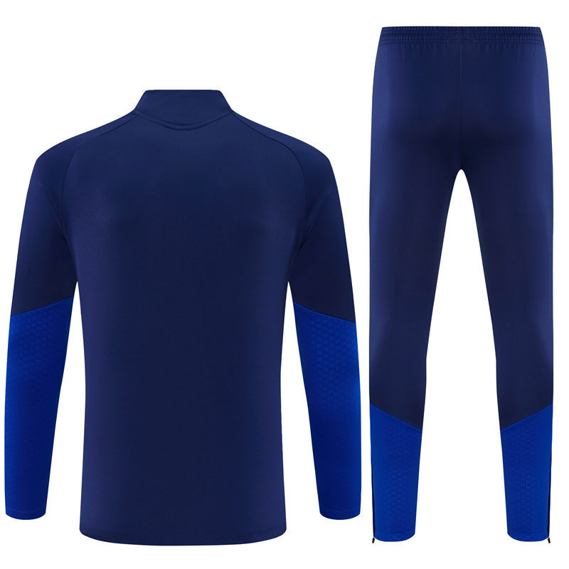 Columbia 26/27 Sapphire Blue/Navy with Red Stripes Training Tracksuit Set