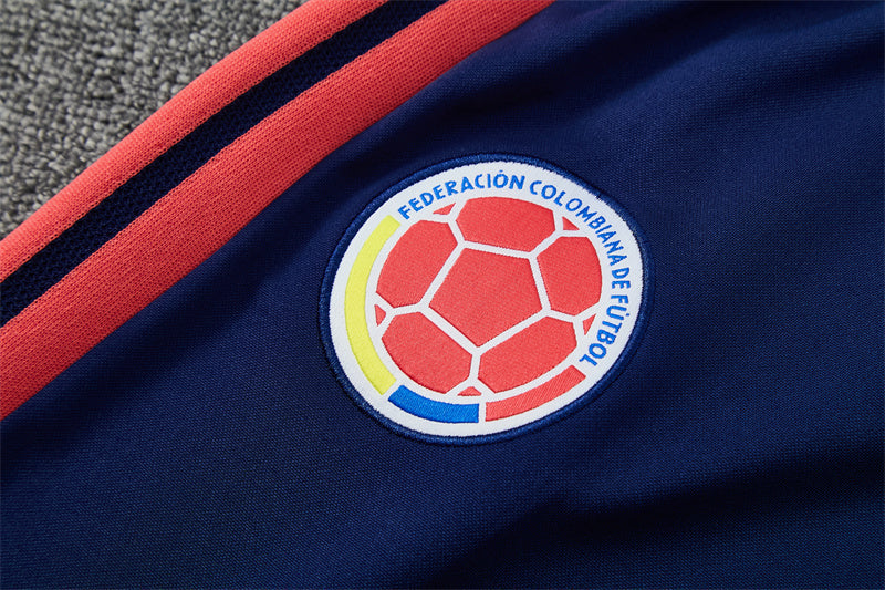 Columbia 26/27 Sapphire Blue/Navy with Red Stripes Training Tracksuit Set