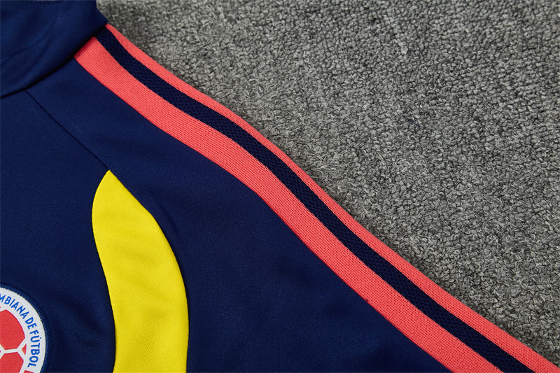 Columbia 26/27 Sapphire Blue/Navy with Red Stripes Training Tracksuit Set