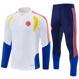 Columbia 26/27 White/Royal Blue with Red Stripes Training Tracksuit Set