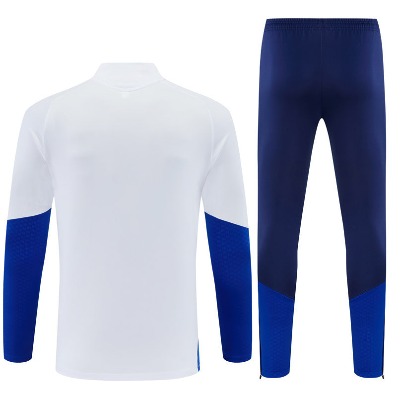 Columbia 26/27 White/Royal Blue with Red Stripes Training Tracksuit Set
