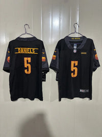 Commanders 25/26 Daniels #5 Black Game Kids Jersey