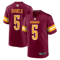 Commanders 25/26 Daniels #5 Burgundy NFL Jersey