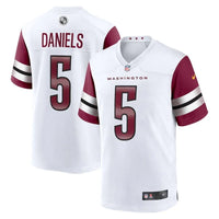 Commanders 25/26 Daniels #5 White NFL Jersey
