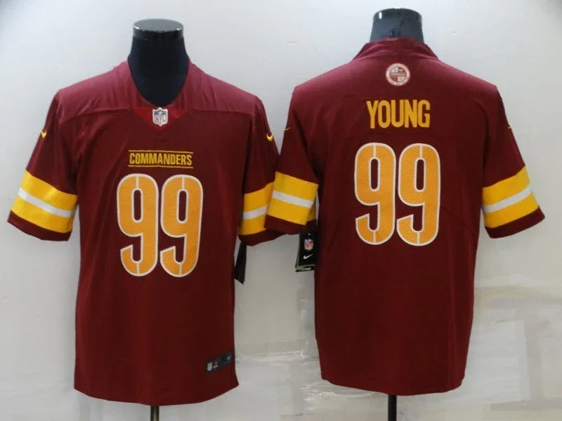 Commanders 25/26 Young #99 Burgundy NFL Jersey