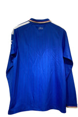 Como 26/27 Blue/White Shoulder Stripes Home Long Sleeve Jersey