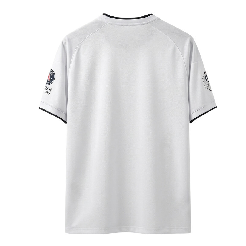 Como 26/27 White/Black Shoulder Stripe Away Jersey