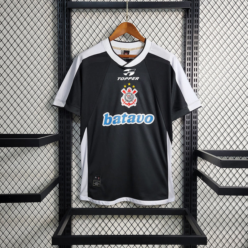 Corinthians 2000 Retro Version Black/White Away Jersey