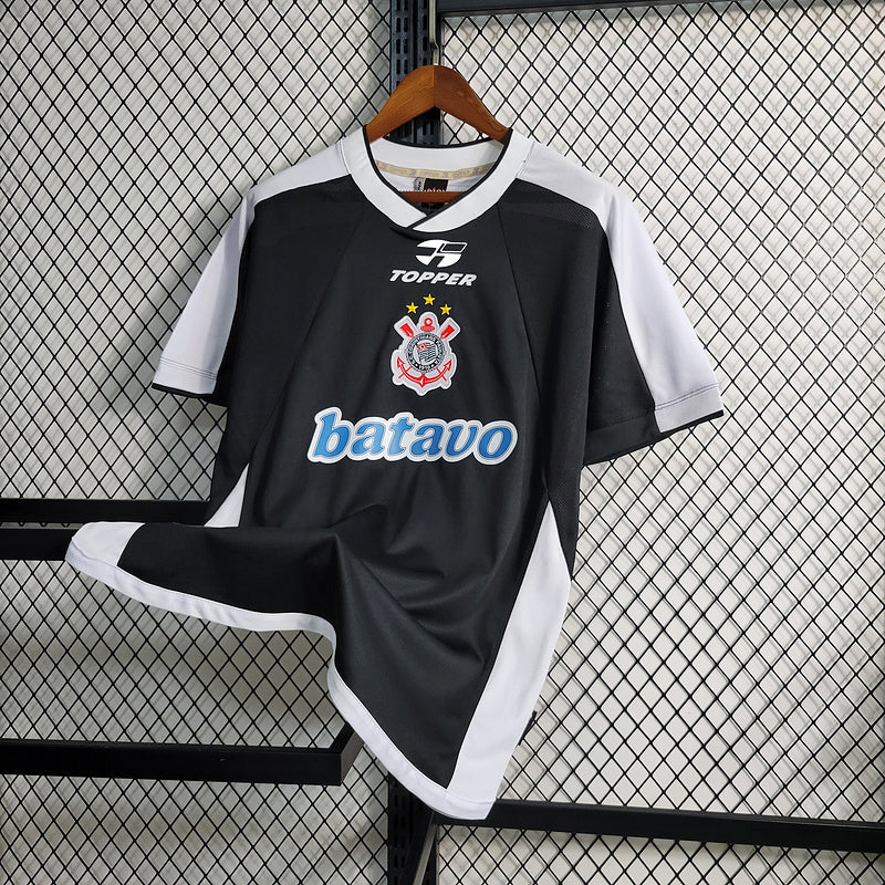 Corinthians 2000 Retro Version Black/White Away Jersey