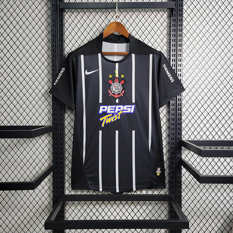 Corinthians 2004 Retro Version Black Away Jersey