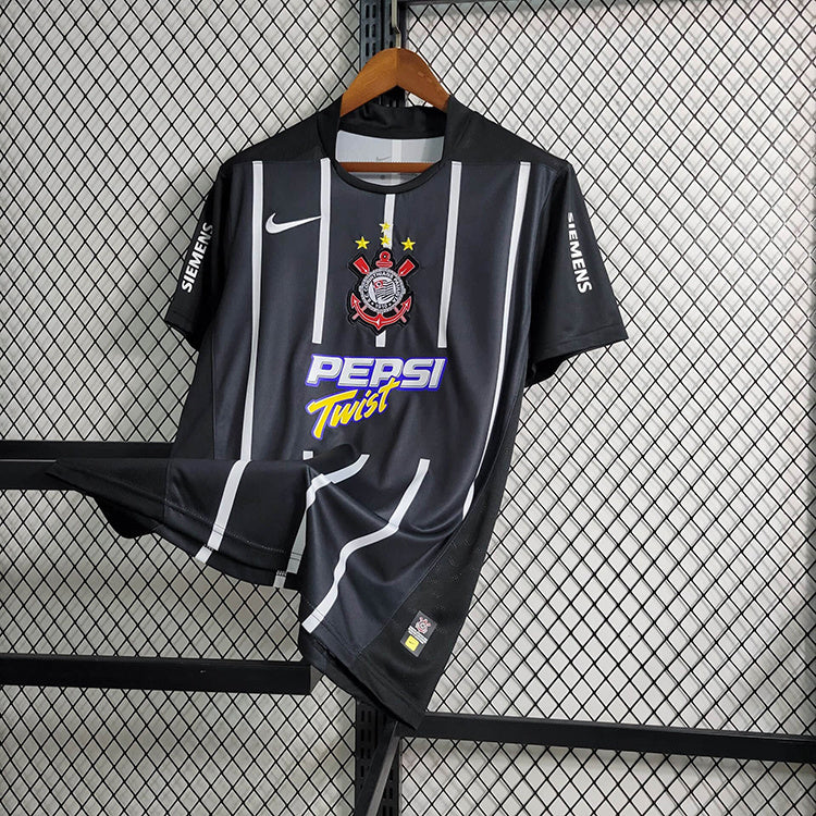 Corinthians 2004 Retro Version Black Away Jersey