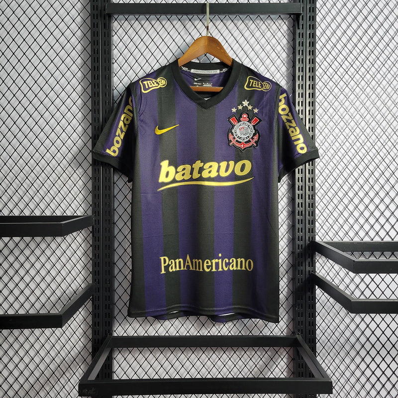 Corinthians 2009/10 Vintage Retro Purple/Black Away Jersey