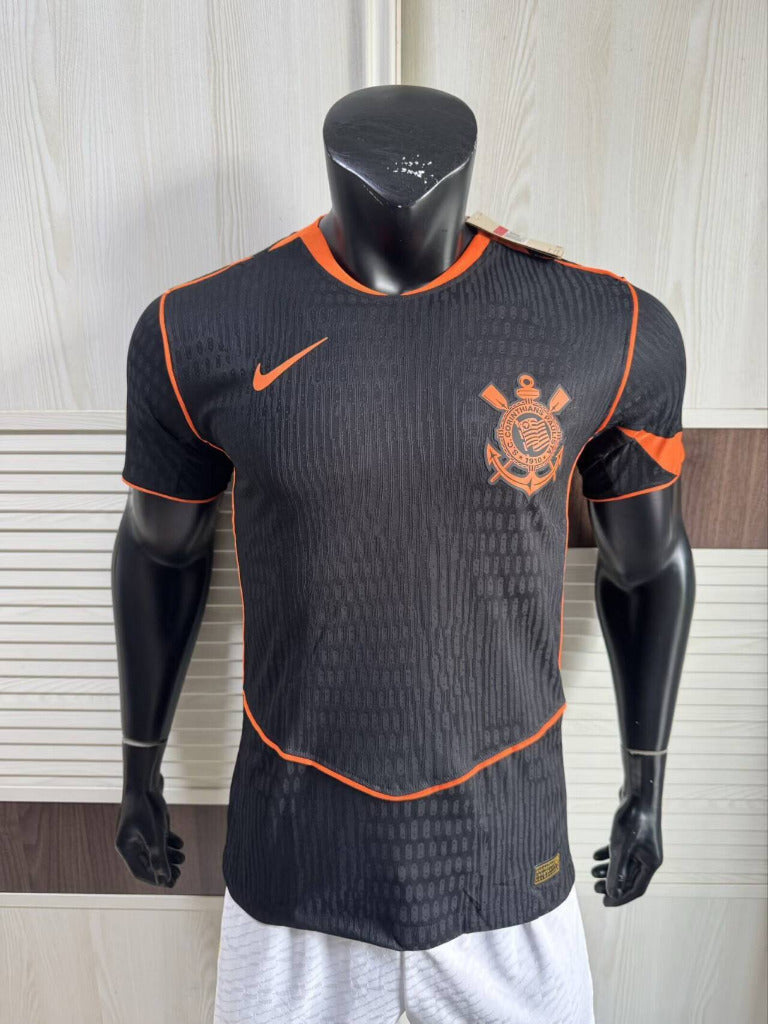 Corinthians 25/26 Black/Orange Third Player Version Jersey