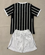 Corinthians 26/27 Black/White Stripes Away Kids Jersey Set
