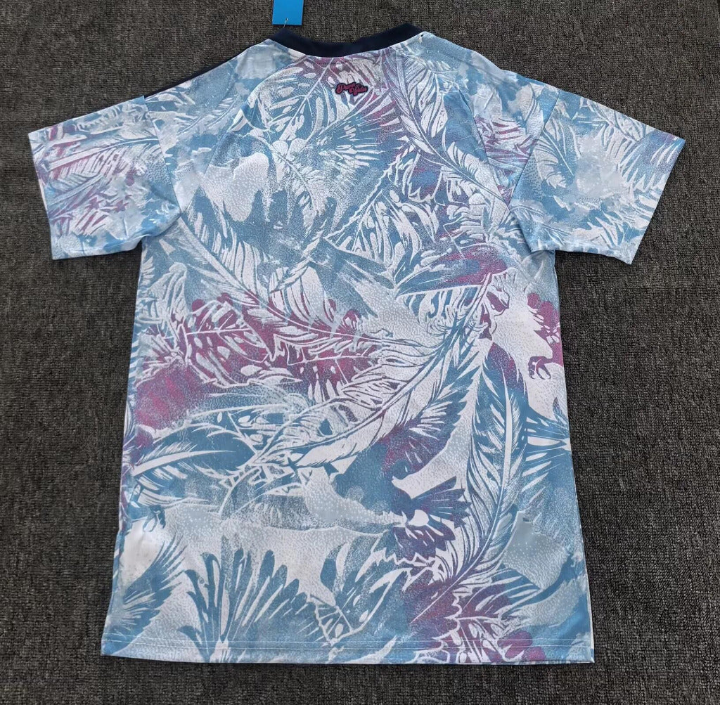 Costa Rica 2026 Blue/Lavender Floral Away Jersey