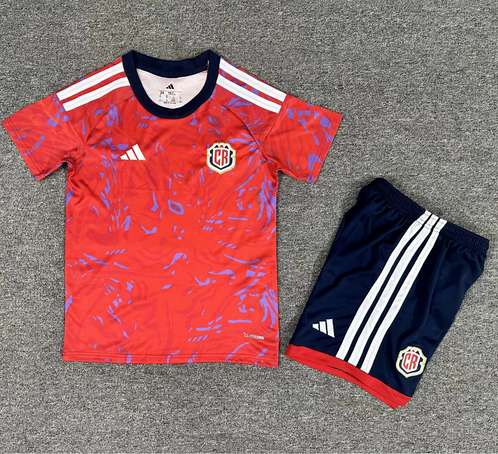 Costa Rica 2026 Red/White/Navy Home Kids Jersey Set – Youth Support Kit ...