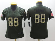 Cowboys 2021/22 Bryant #88 Green/Camo Print Women NFL Jersey