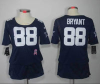 Cowboys 2021/22 Bryant #88 Navy/White Women NFL Baseball Style Jersey