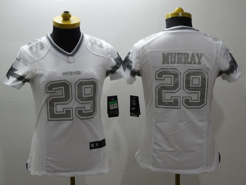 Cowboys 2021/22 Murray #29 White/Gray Women NFL Jersey