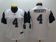Cowboys 2021/22 Prescott #4 White/Navy Women NFL Jersey