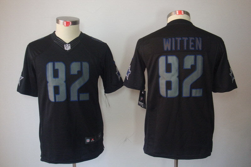 Cowboys 2021/22 Witten #82 Black/Gray Women NFL Jersey