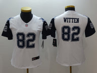 Cowboys 2021/22 Witten #82 White/Navy Women NFL Jersey
