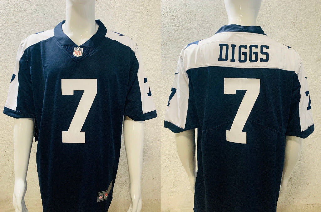 Cowboys 2022/23 Diggs #7 Navy/White NFL Game Jersey