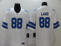 Cowboys 2022/23 Lamb #88 White NFL Game Jersey